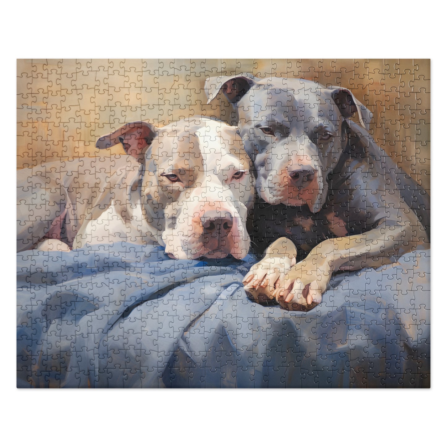 "Cuddle Buddies" Pitbull Jigsaw Puzzle - Pittie Choy