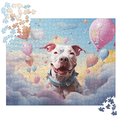 Pitbull Jigsaw Puzzle - "Smiles in the Sky" - Pittie Choy