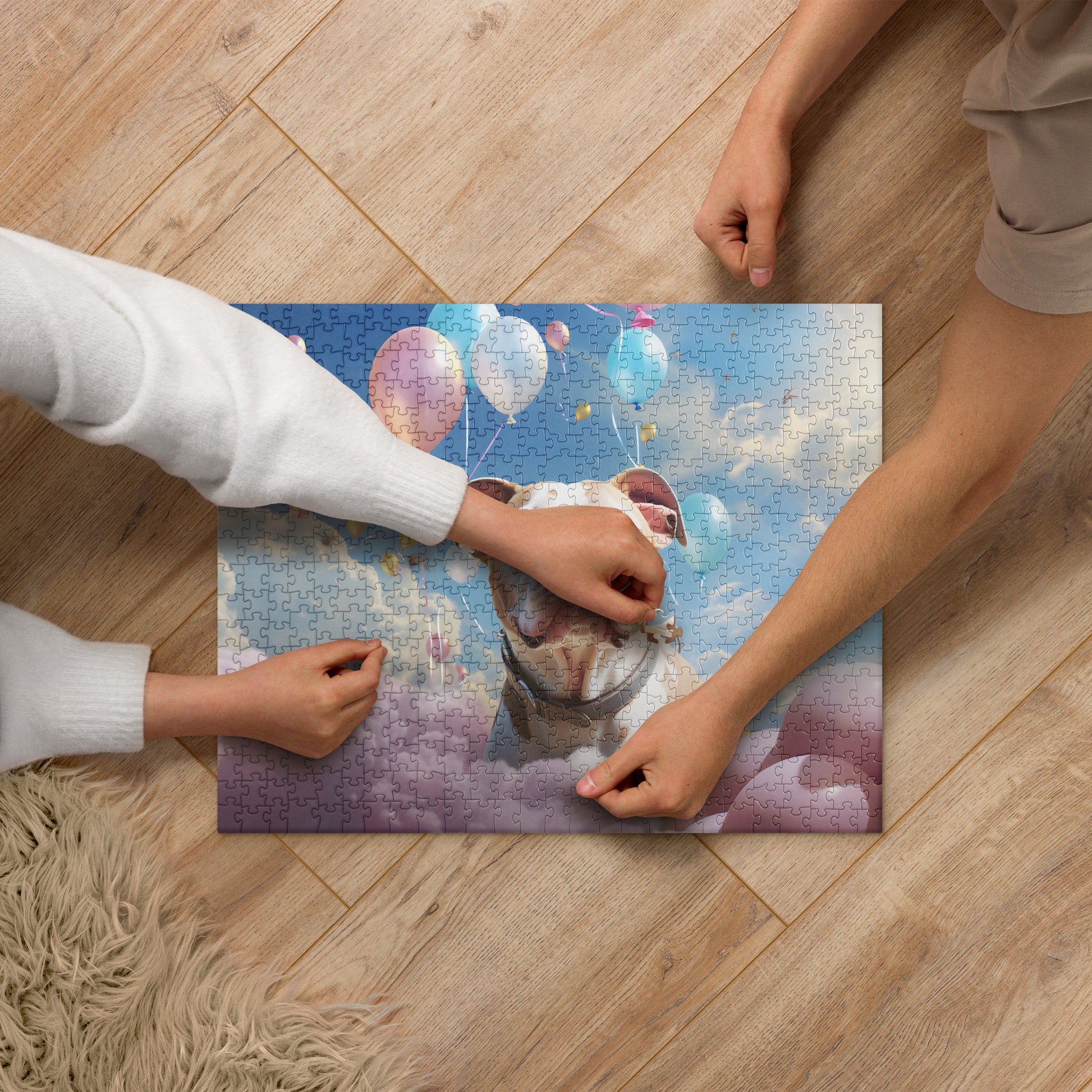 Pitbull Jigsaw Puzzle - "Up, Up and Away" - Pittie Choy