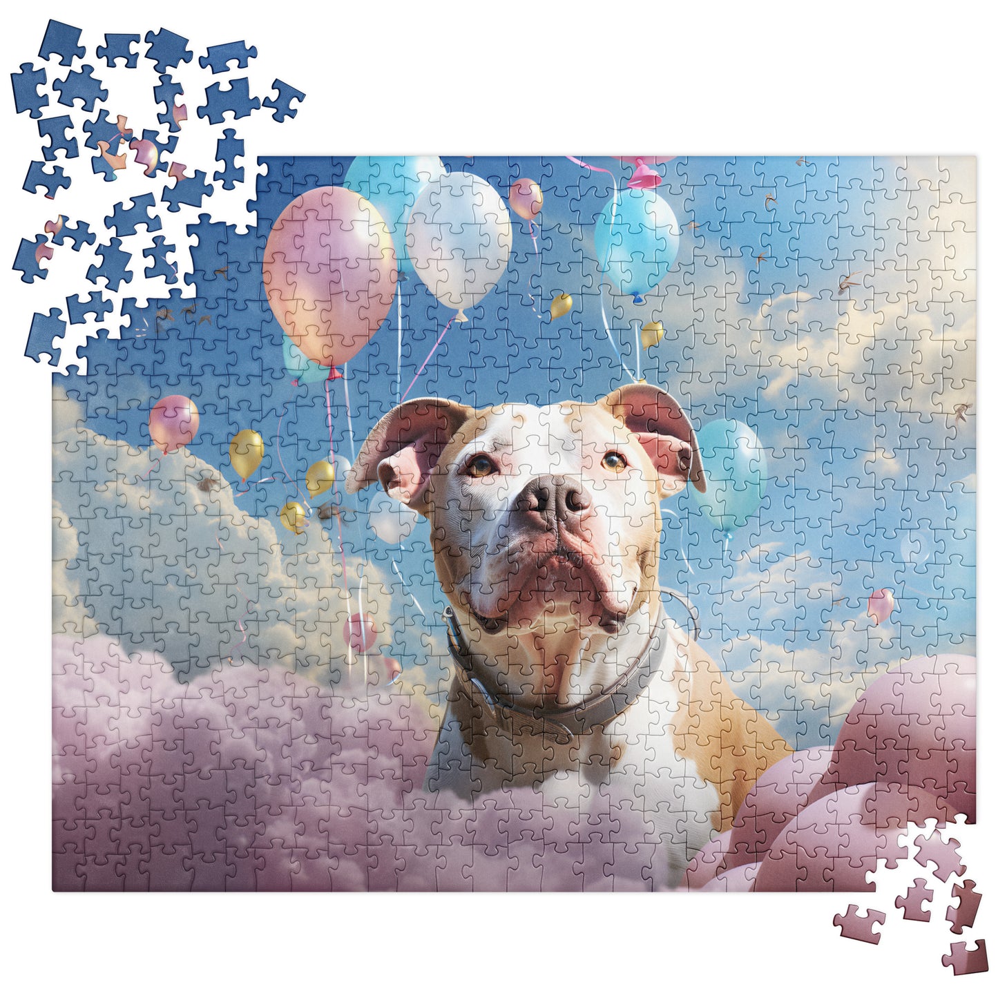 Pitbull Jigsaw Puzzle - "Up, Up and Away" - Pittie Choy