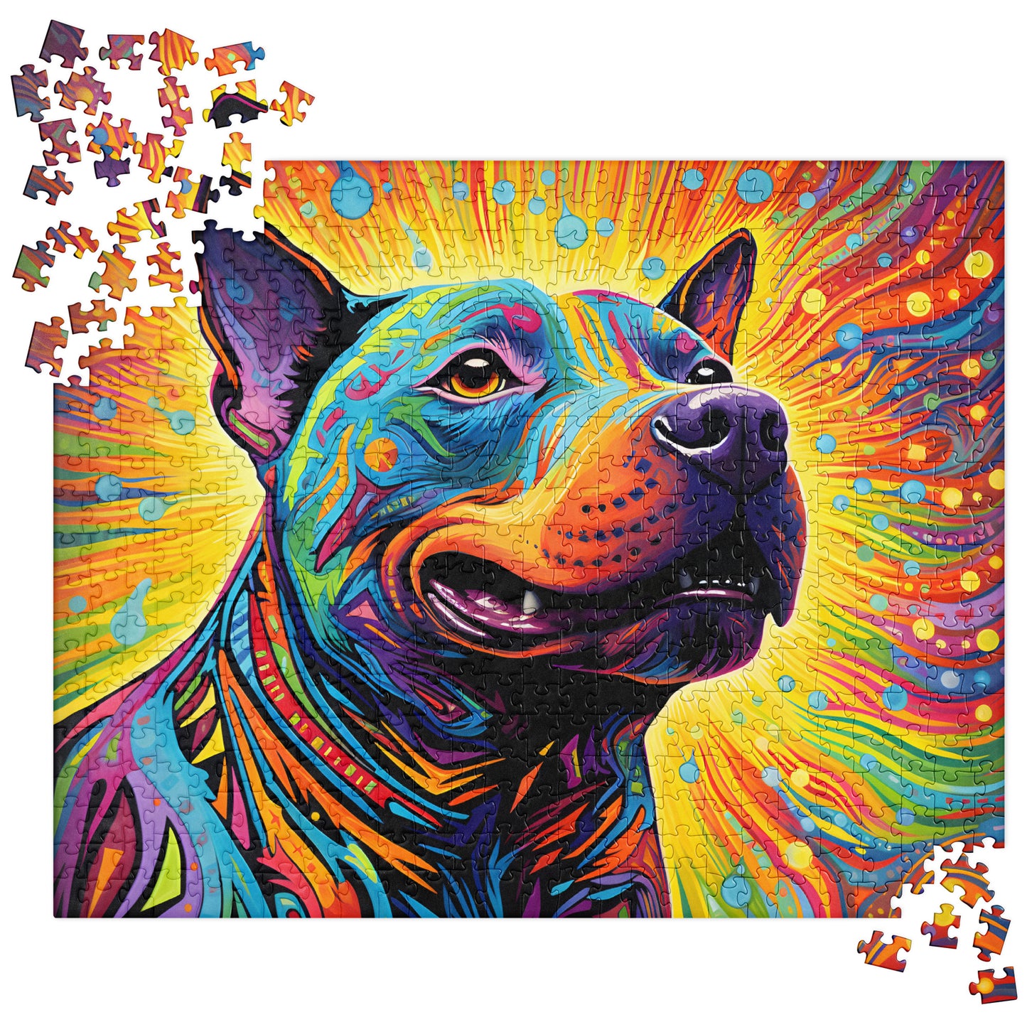Pitbull Jigsaw Puzzle - Radiant Rex - Pittie Choy