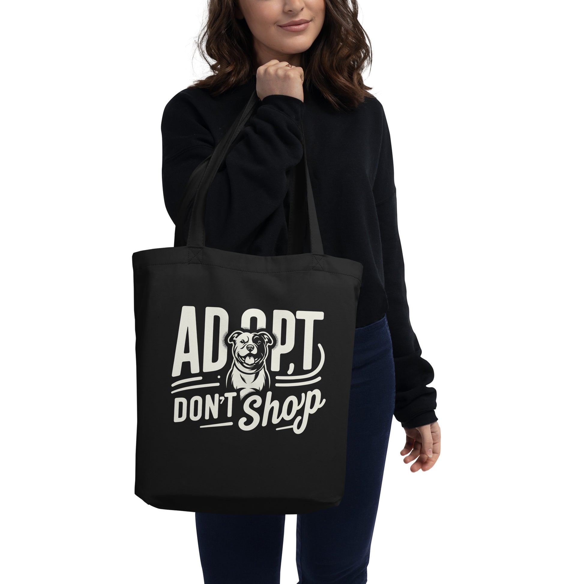 "Adopt, Don't Shop" Pitbull Tote Bag - Pittie Choy