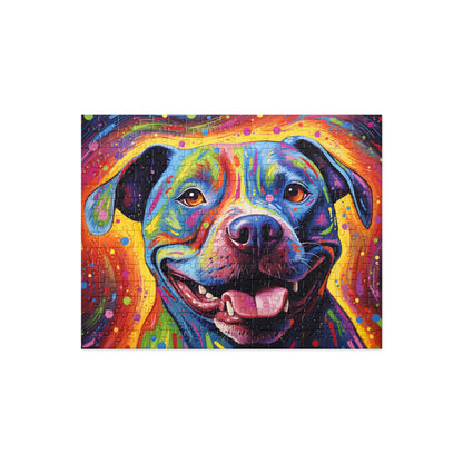 Pitbull Jigsaw Puzzle - "Kaleidoscope Canine" - Pittie Choy