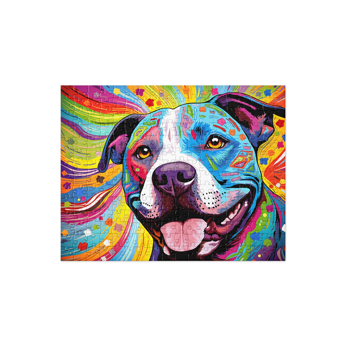 Pitbull Jigsaw Puzzle - "Vibrant Visions" - Pittie Choy