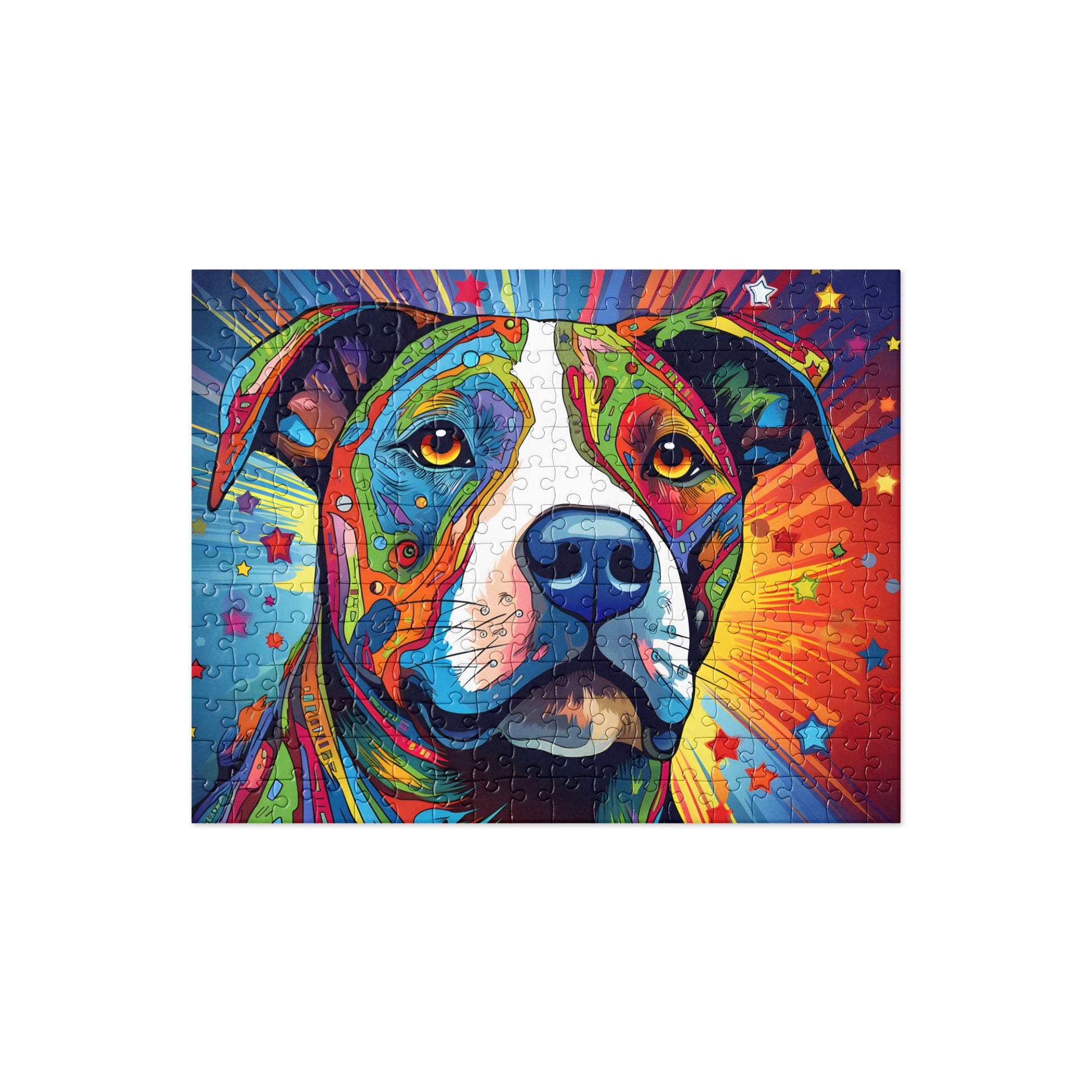 Starry-Eyed Sentinel Pitbull Jigsaw Puzzle - Pittie Choy