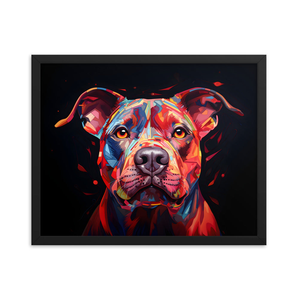 "Essence of Expression" - Framed Pitbull Art Poster - Pittie Choy