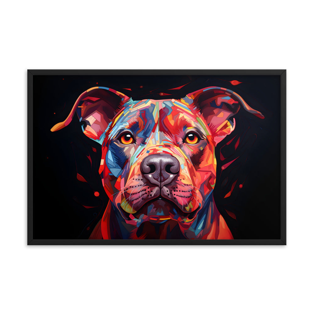 "Essence of Expression" - Framed Pitbull Art Poster - Pittie Choy
