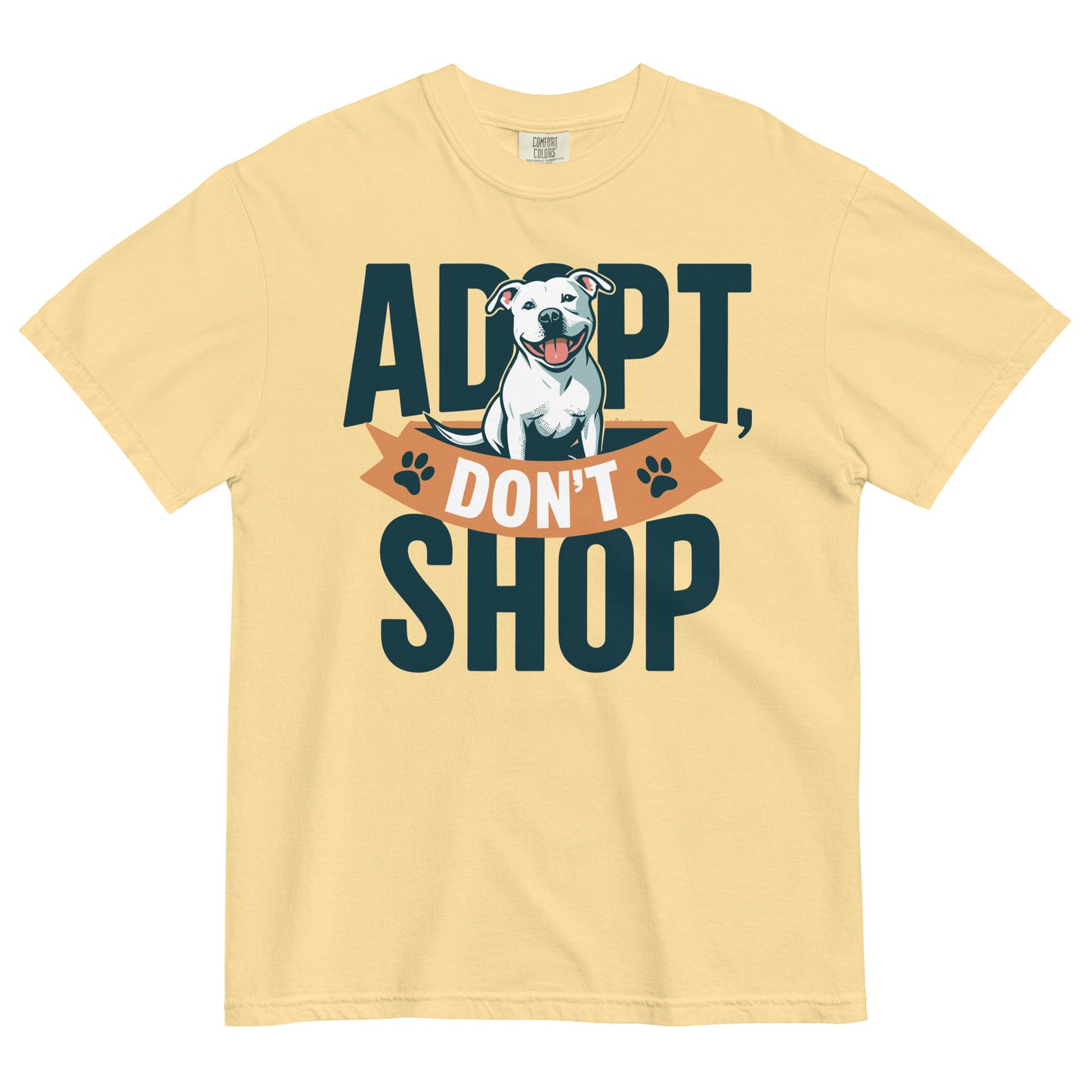 "Adopt, Don't Shop" Unisex Relaxed Fit Pitbull T-Shirt - Pittie Choy