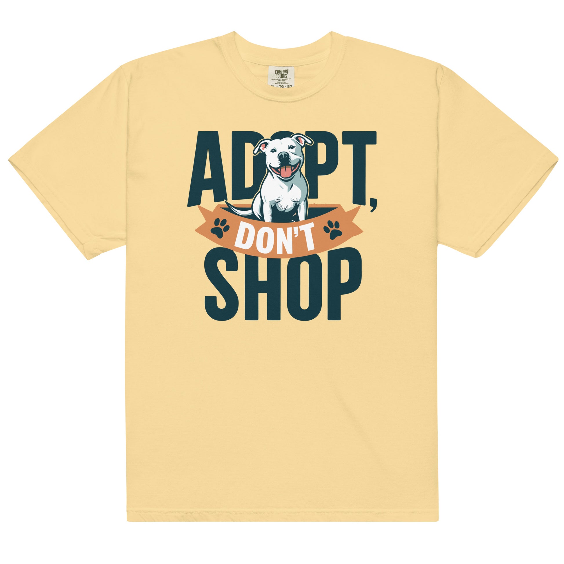 "Adopt, Don't Shop" Unisex Relaxed Fit Pitbull T-Shirt - Pittie Choy