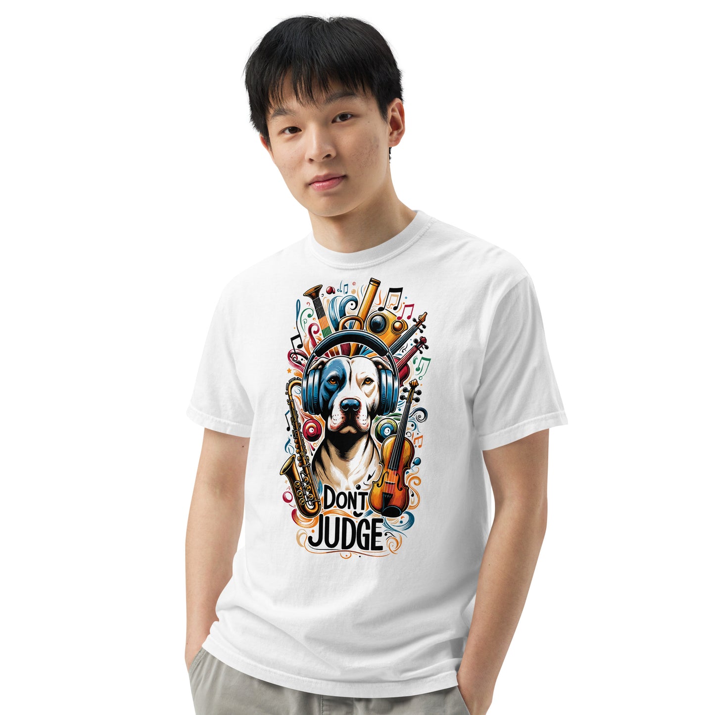 Don't Judge Musical Pitbull Unisex T-Shirt - Pittie Choy