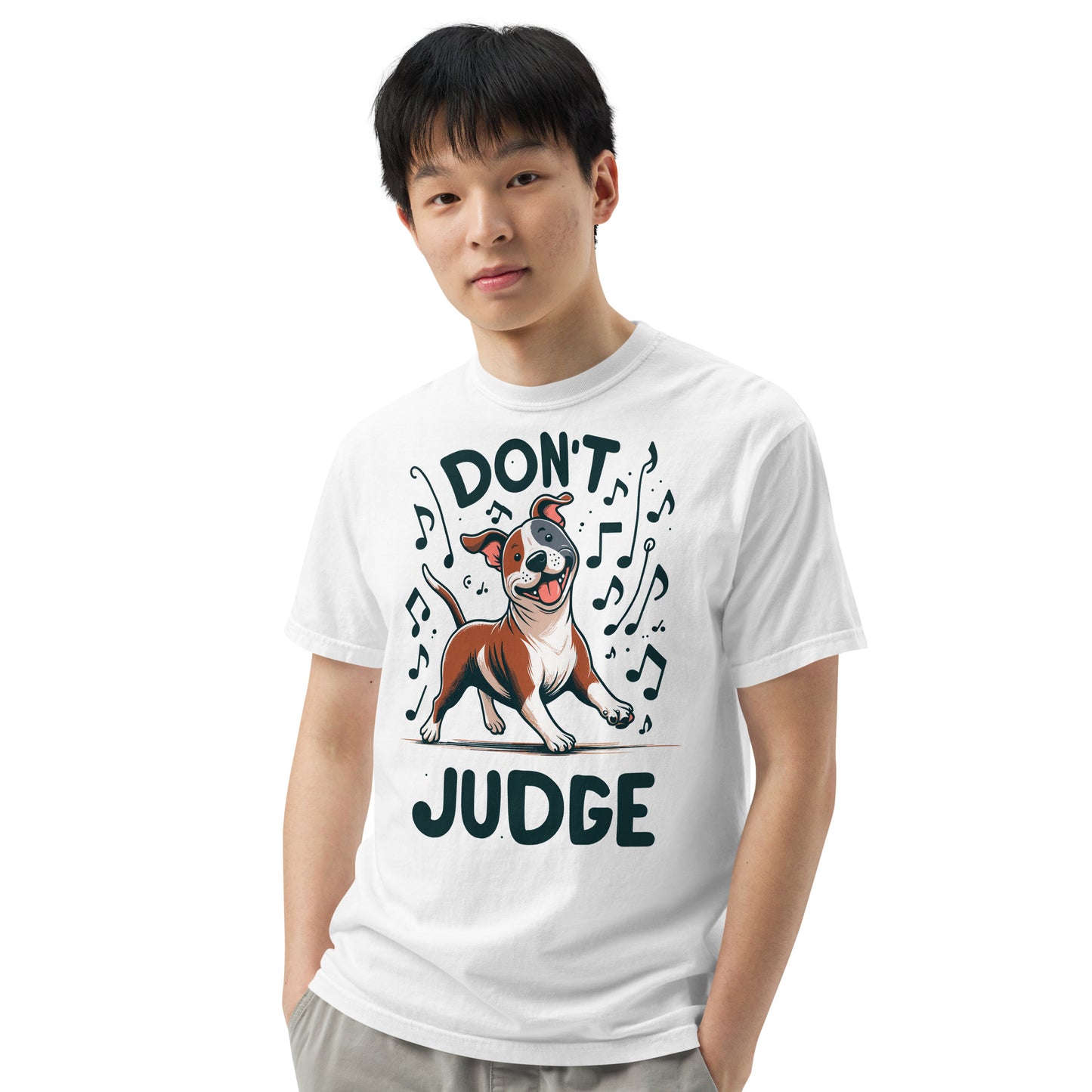 Don't Judge Playful Melody Pitbull Unisex T-Shirt - Pittie Choy