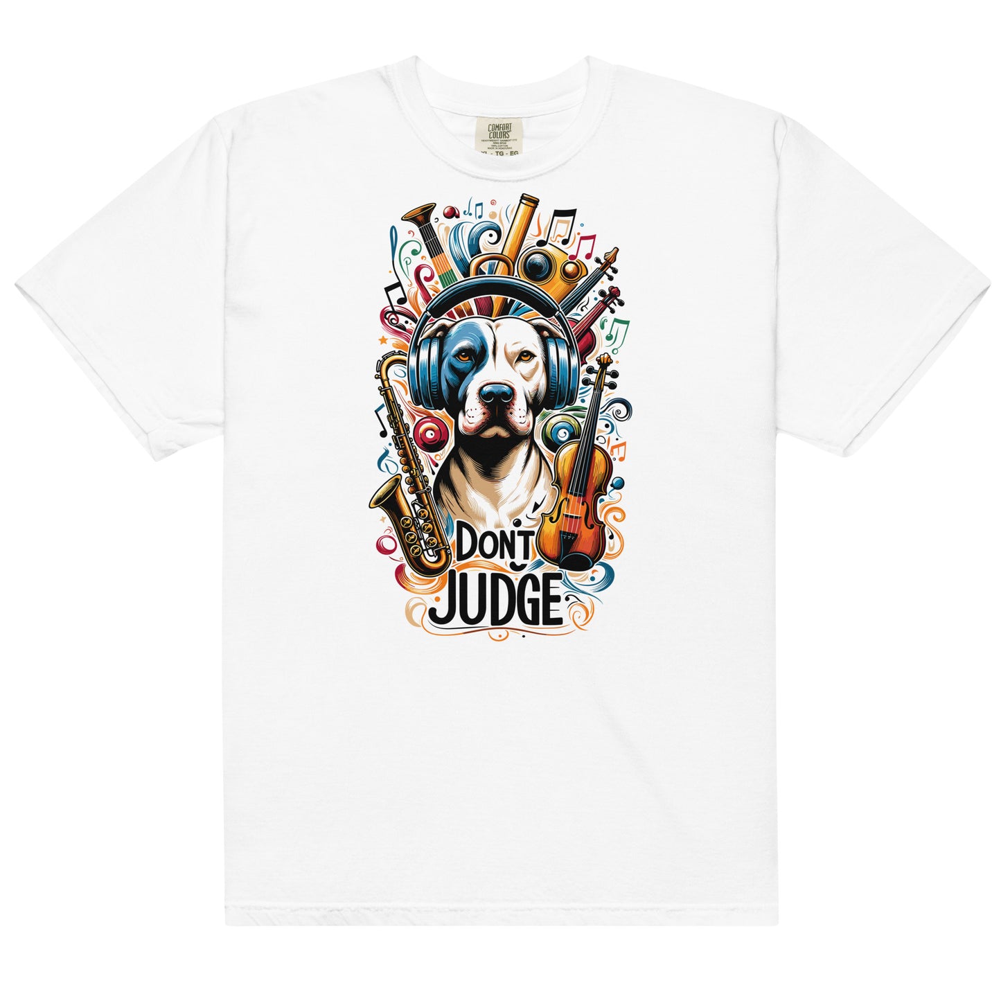 Don't Judge Musical Pitbull Unisex T-Shirt - Pittie Choy