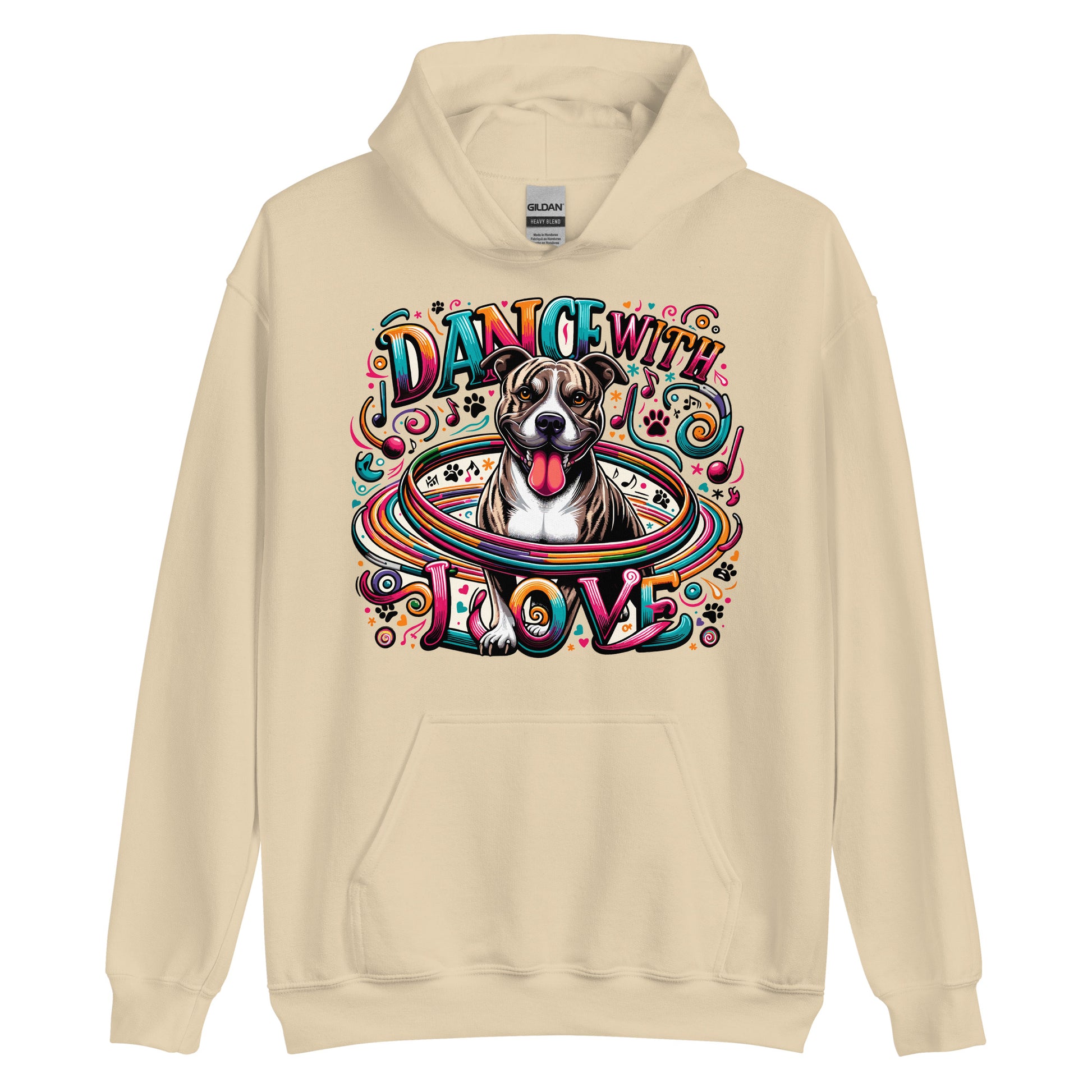 Dance with Love - Vibrant Pittie Celebration Hoodie - Pittie Choy