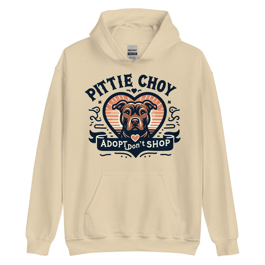 Pittie Choy "Adopt, Don't Shop" Unisex Pitbull Hoodie - Pittie Choy