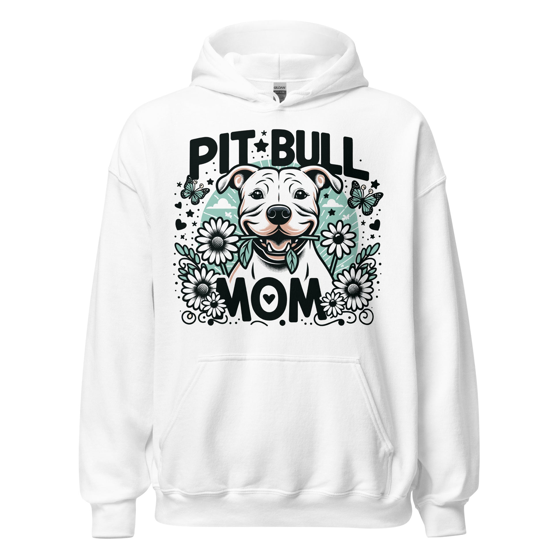 Pitbull Mom Floral Women's Hoodie - Pittie Choy