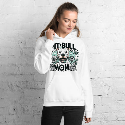 Pitbull Mom Floral Women's Hoodie - Pittie Choy