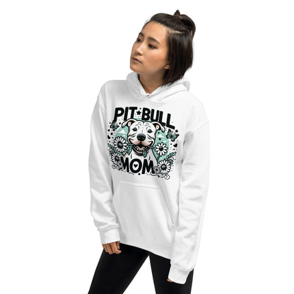 Pitbull Mom Floral Women's Hoodie - Pittie Choy