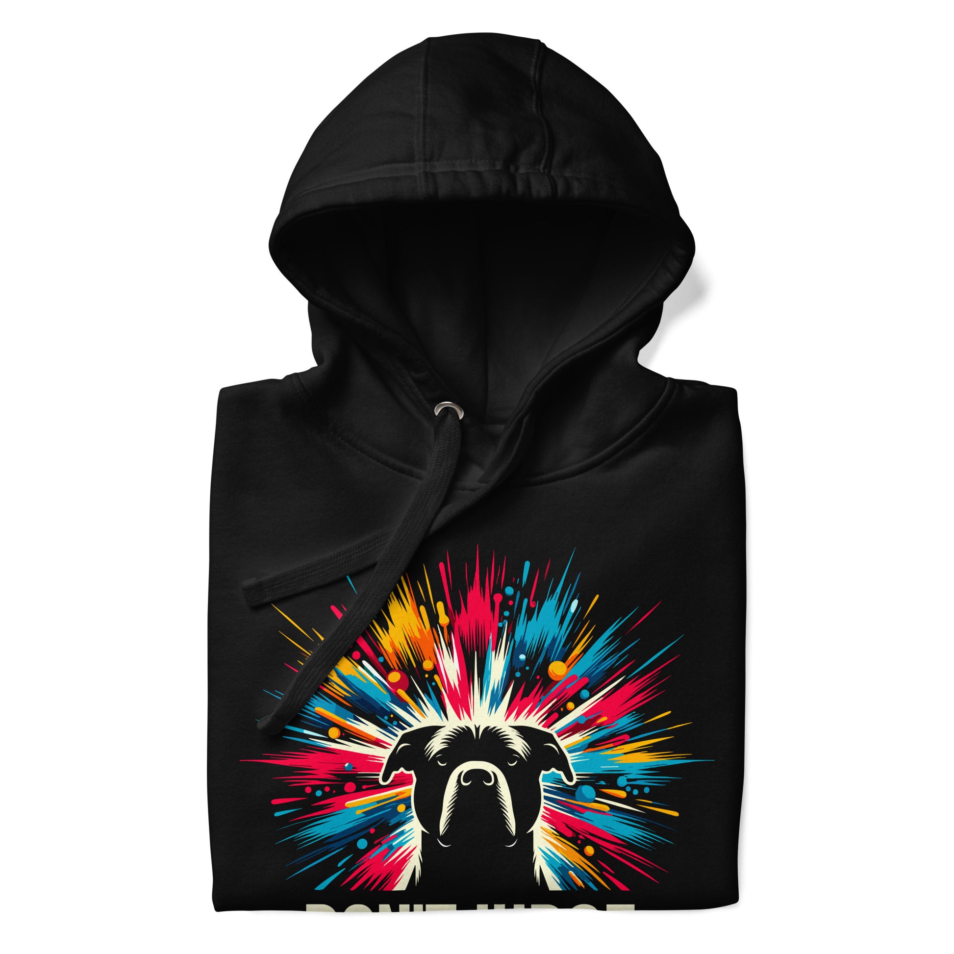 "Don't Judge" Cosmic Burst Pitbull Unisex Hoodie - Pittie Choy