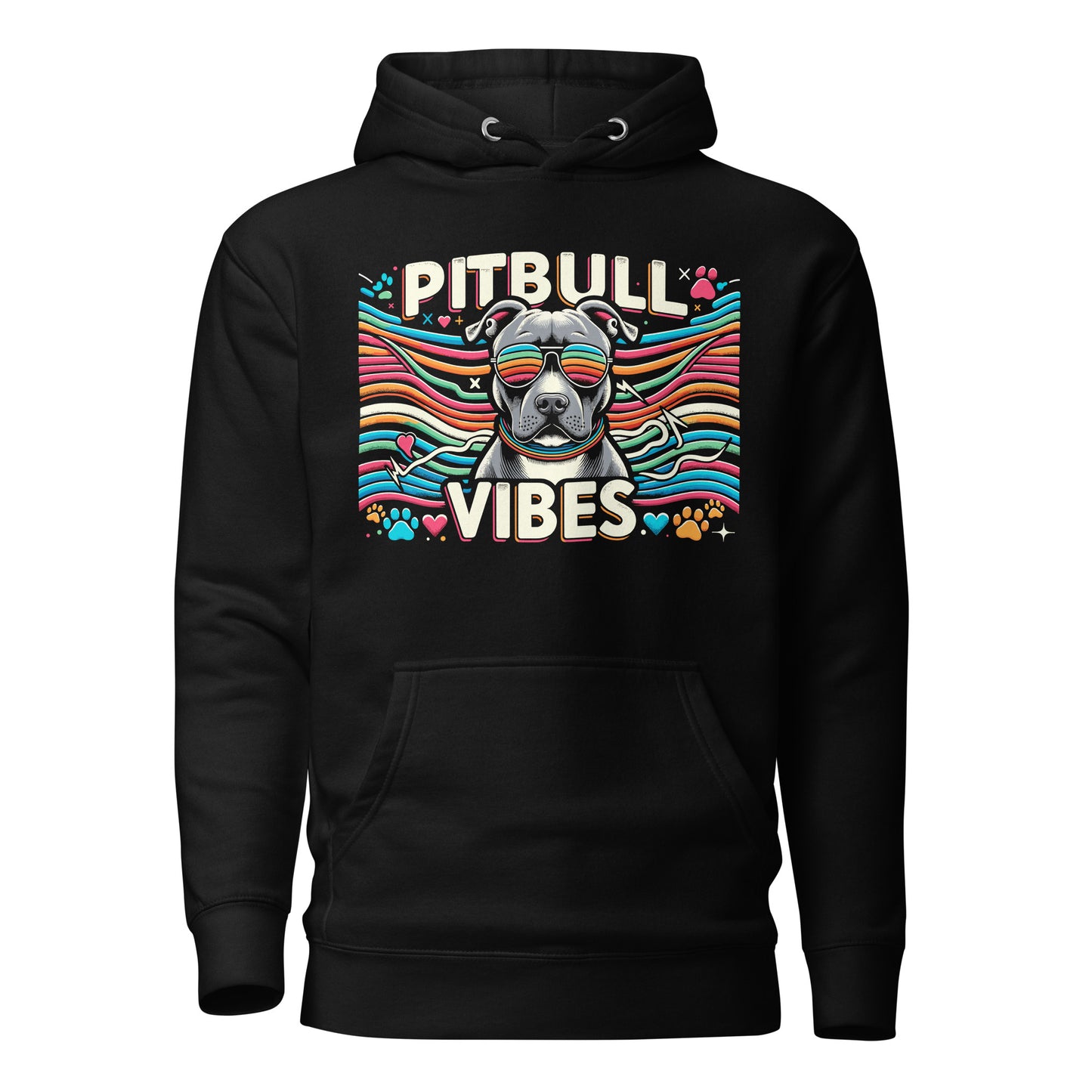 "Pitbull Vibes" Groovy Unisex Hoodie - Pittie Choy