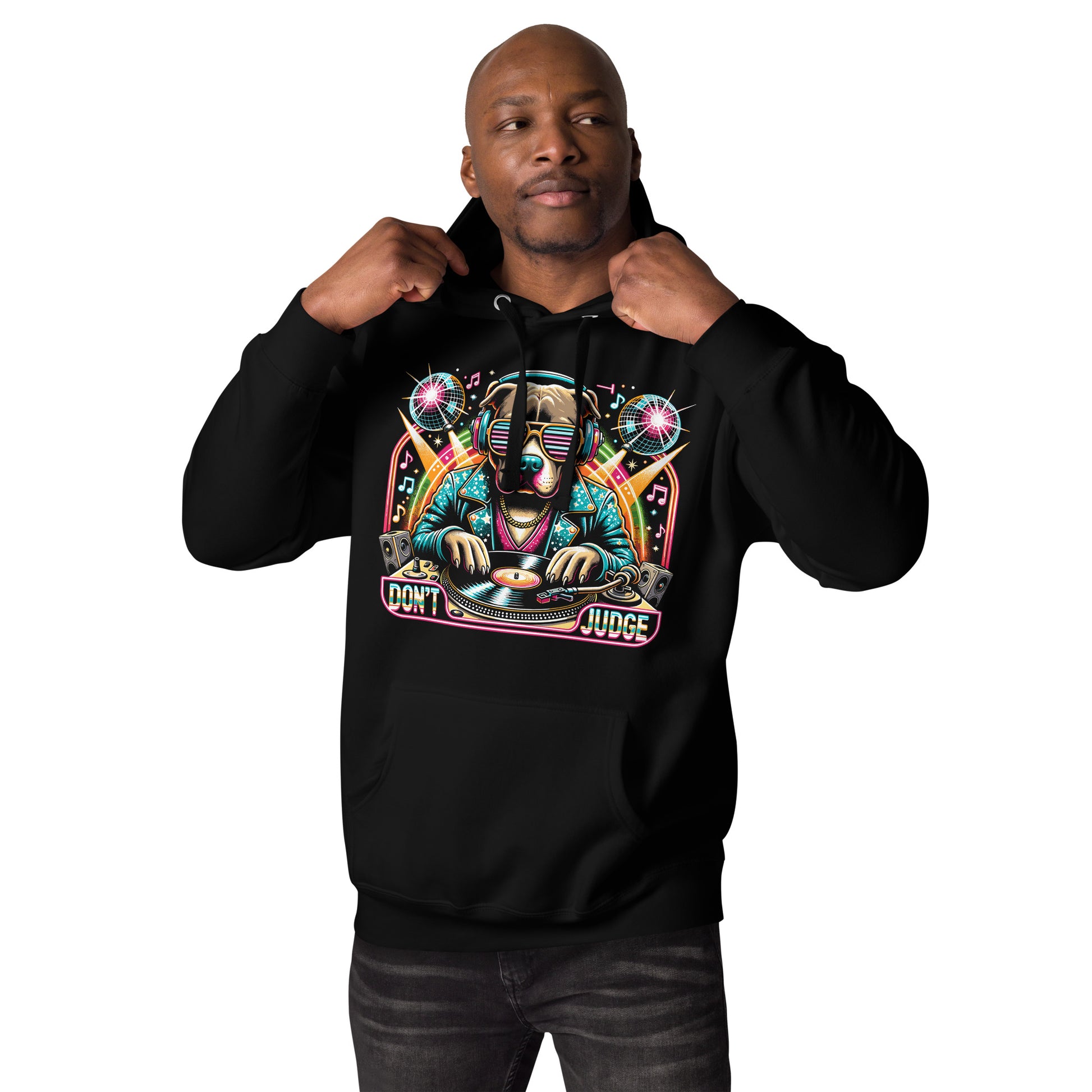 DJ Groove 'Don't Judge' Unisex Pitbull Hoodie - Pittie Choy