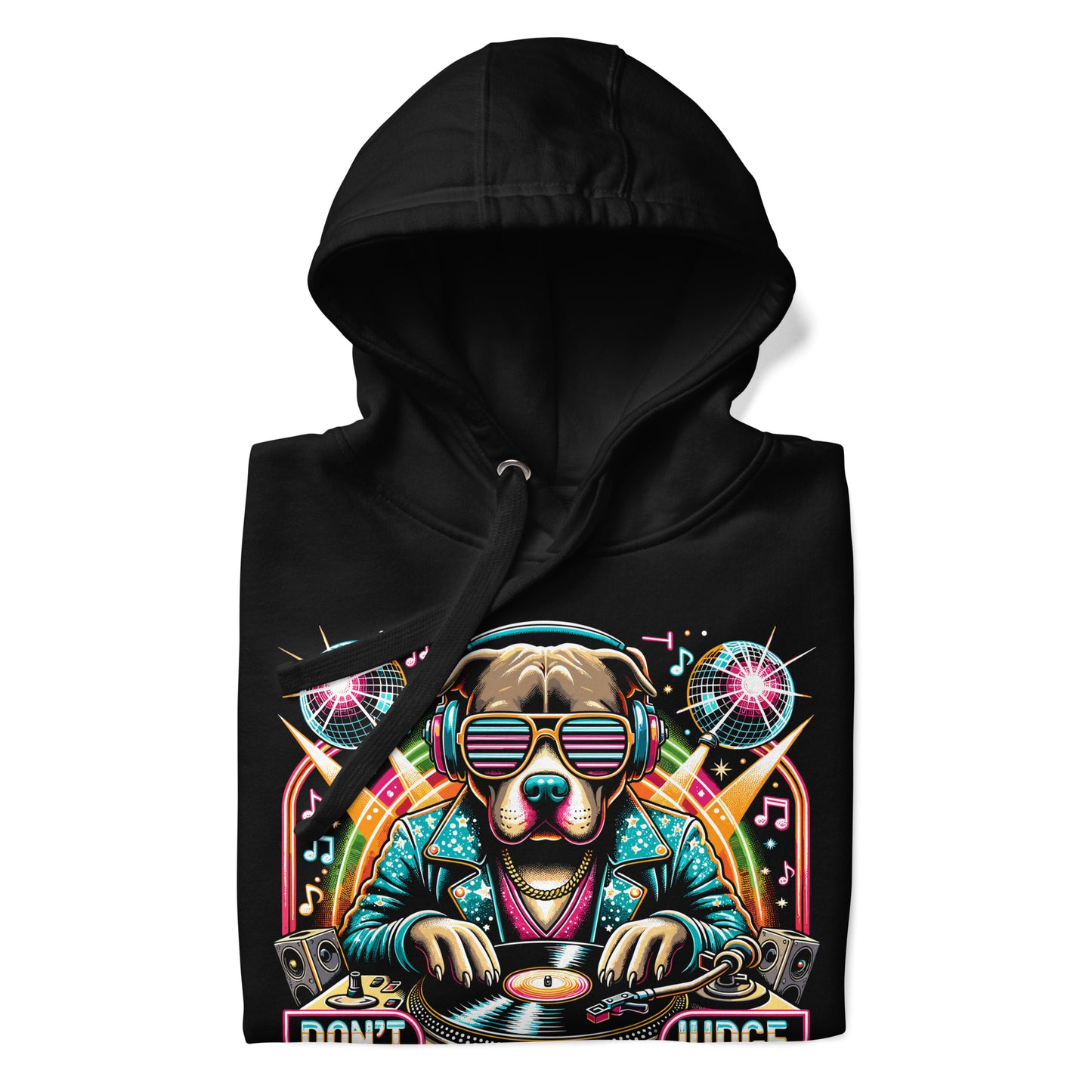 DJ Groove 'Don't Judge' Unisex Pitbull Hoodie - Pittie Choy