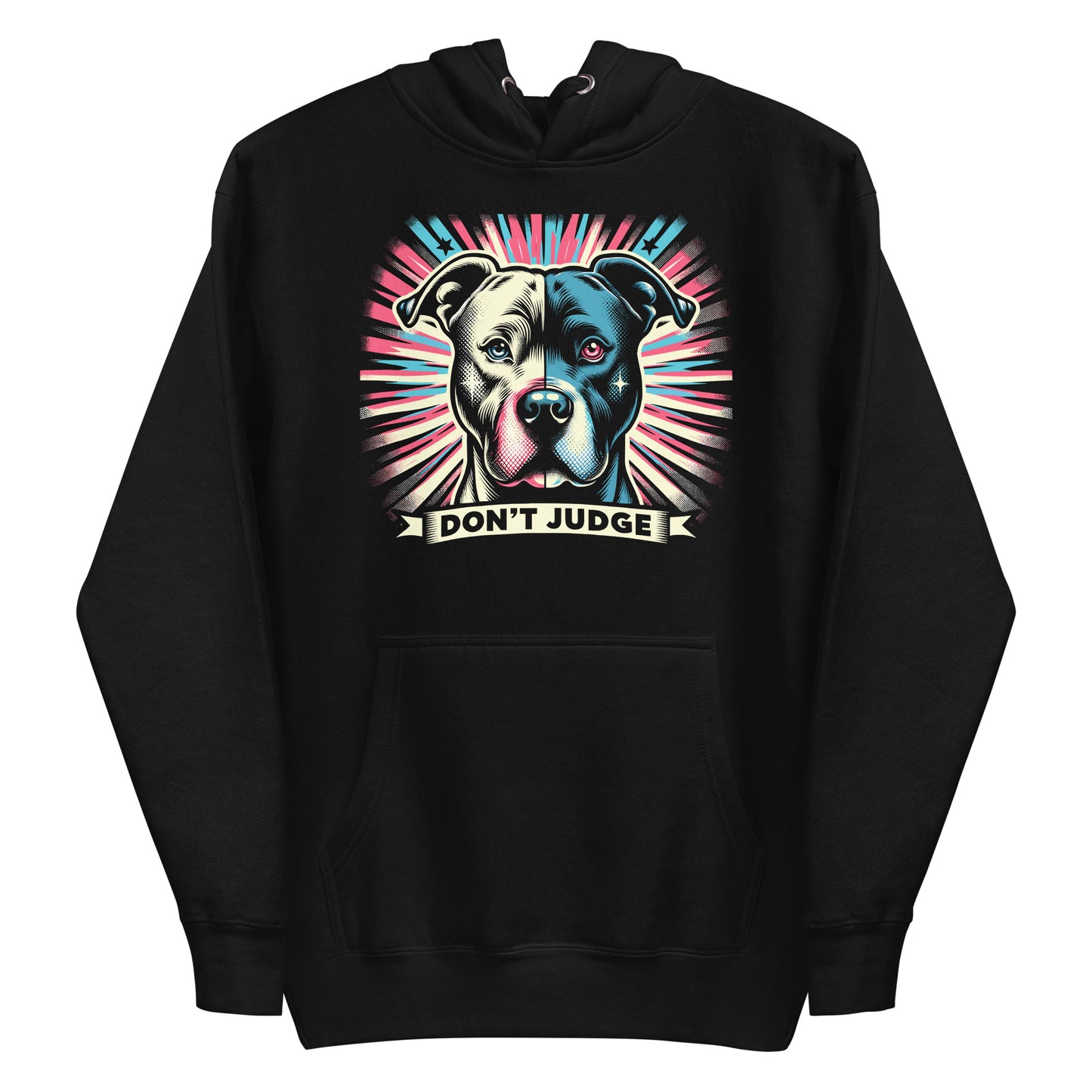 Aurora Canine 'Don't Judge' Unisex Pitbull Hoodie - Pittie Choy