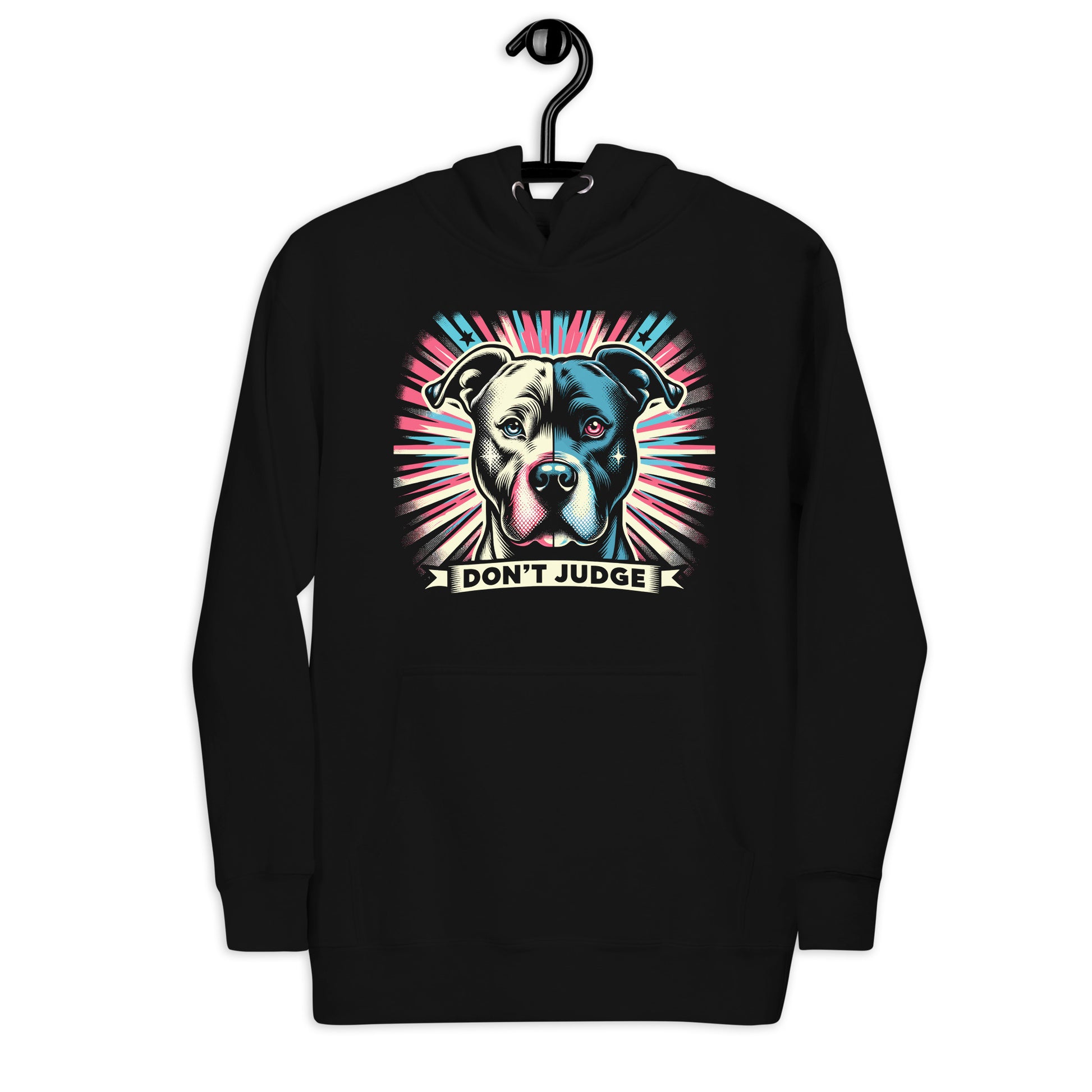 Aurora Canine 'Don't Judge' Unisex Pitbull Hoodie - Pittie Choy