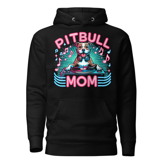 "Groove Paws" - Neon Pitbull Mom Hoodie - Pittie Choy