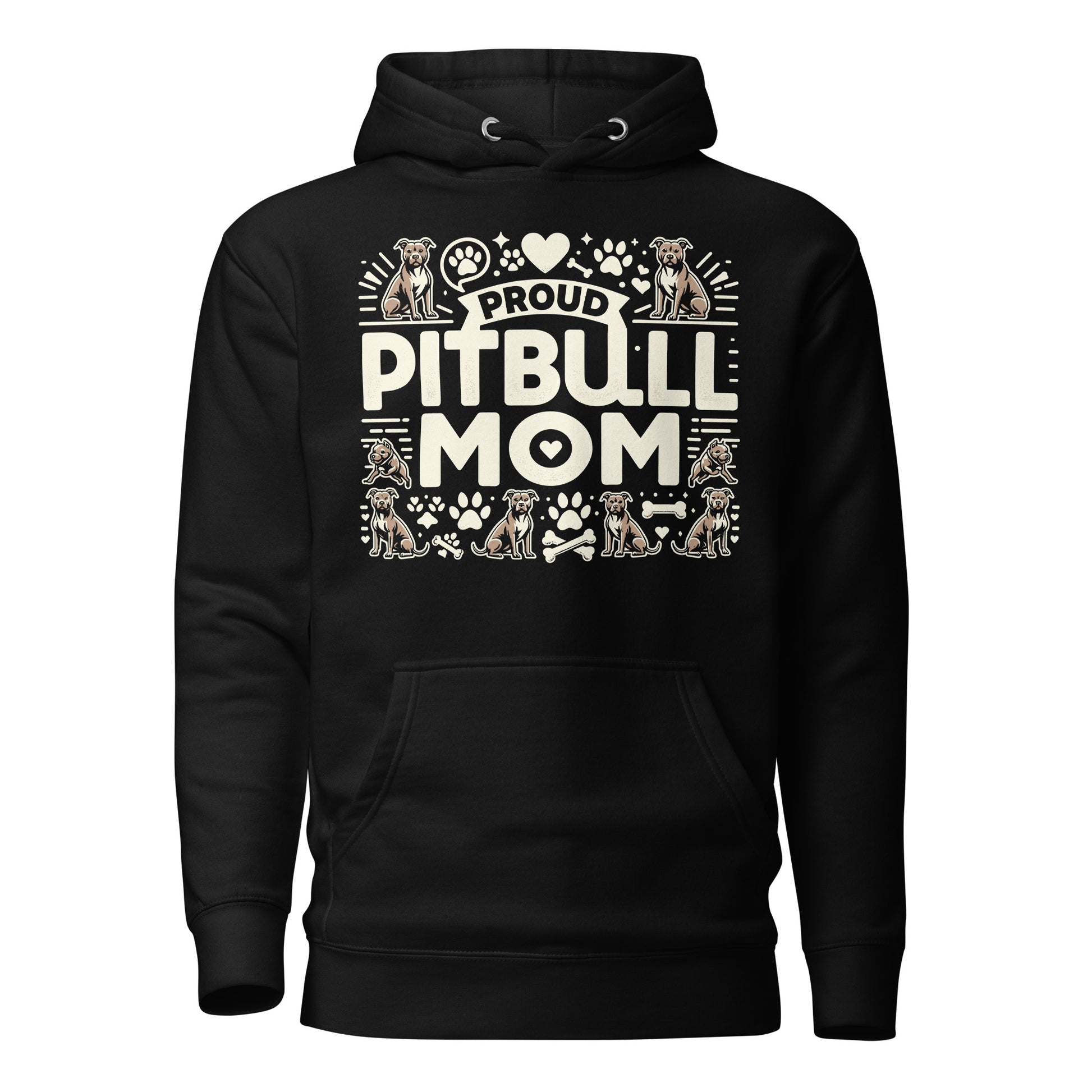 "Paw Prints of Pride" - Proud Pitbull Mom Hoodie - Pittie Choy