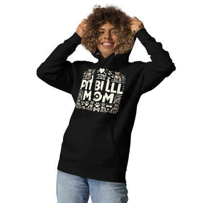 "Paw Prints of Pride" - Proud Pitbull Mom Hoodie - Pittie Choy