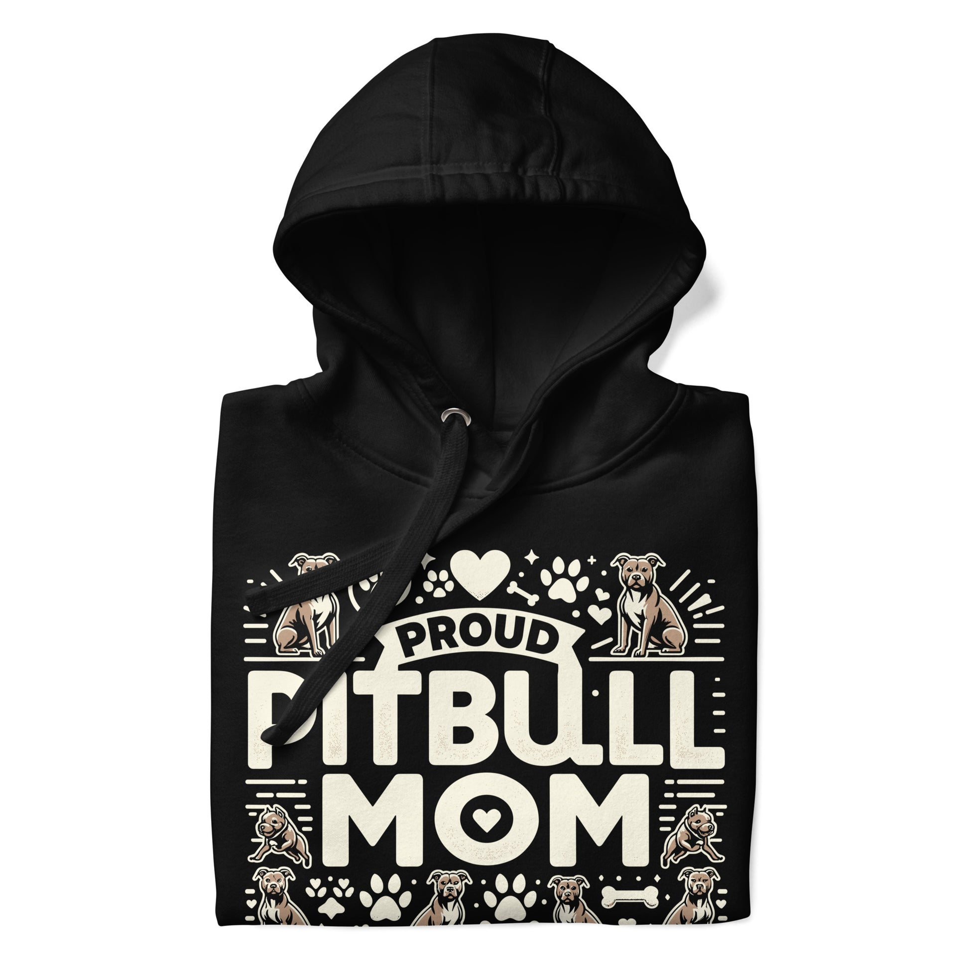 "Paw Prints of Pride" - Proud Pitbull Mom Hoodie - Pittie Choy