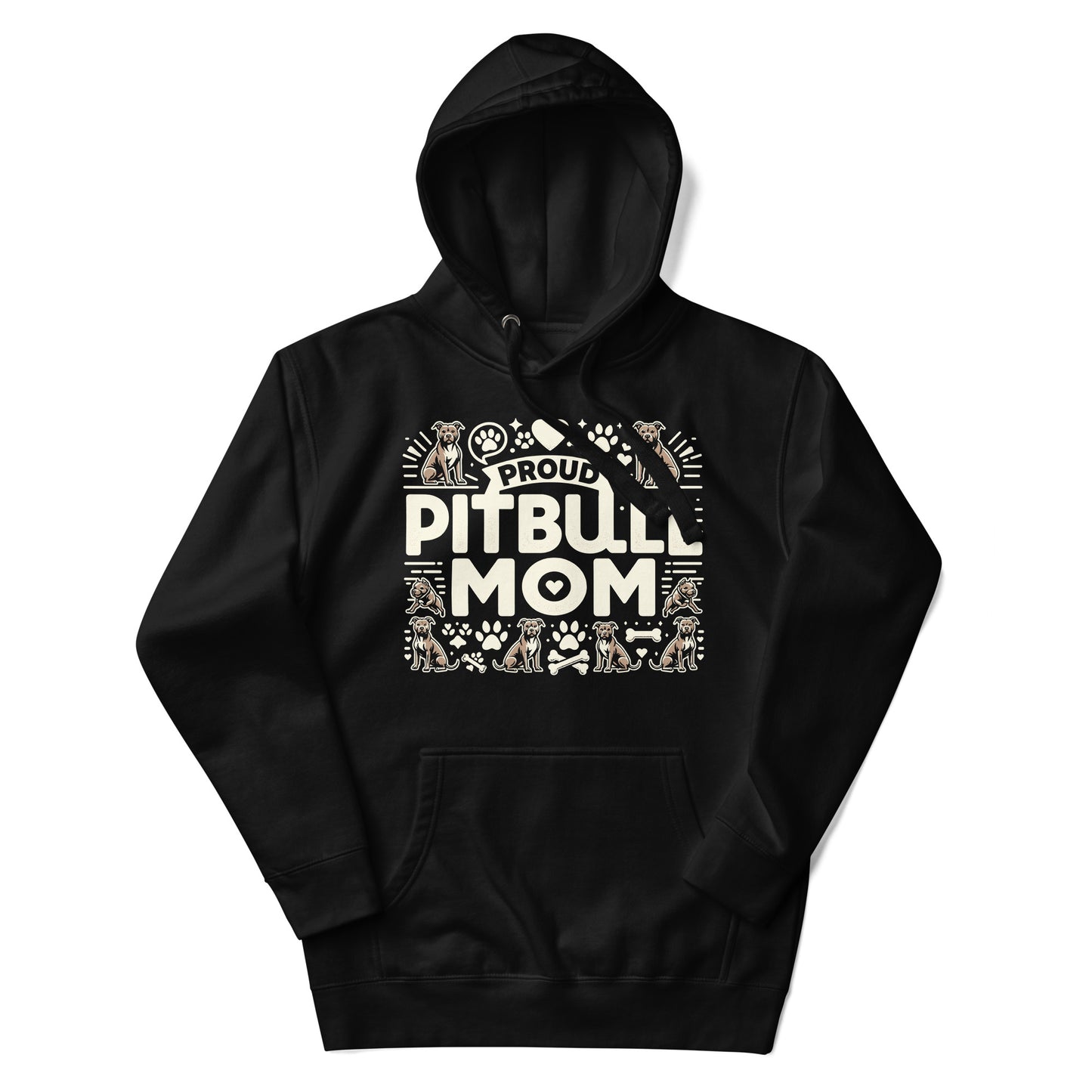 "Paw Prints of Pride" - Proud Pitbull Mom Hoodie - Pittie Choy