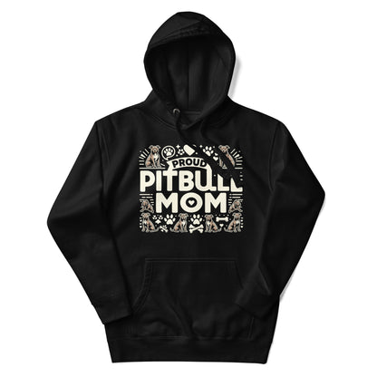 "Paw Prints of Pride" - Proud Pitbull Mom Hoodie - Pittie Choy