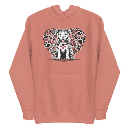 "Heartful Paws" Pitbull Hoodie – Embrace Love & Loyalty - Pittie Choy