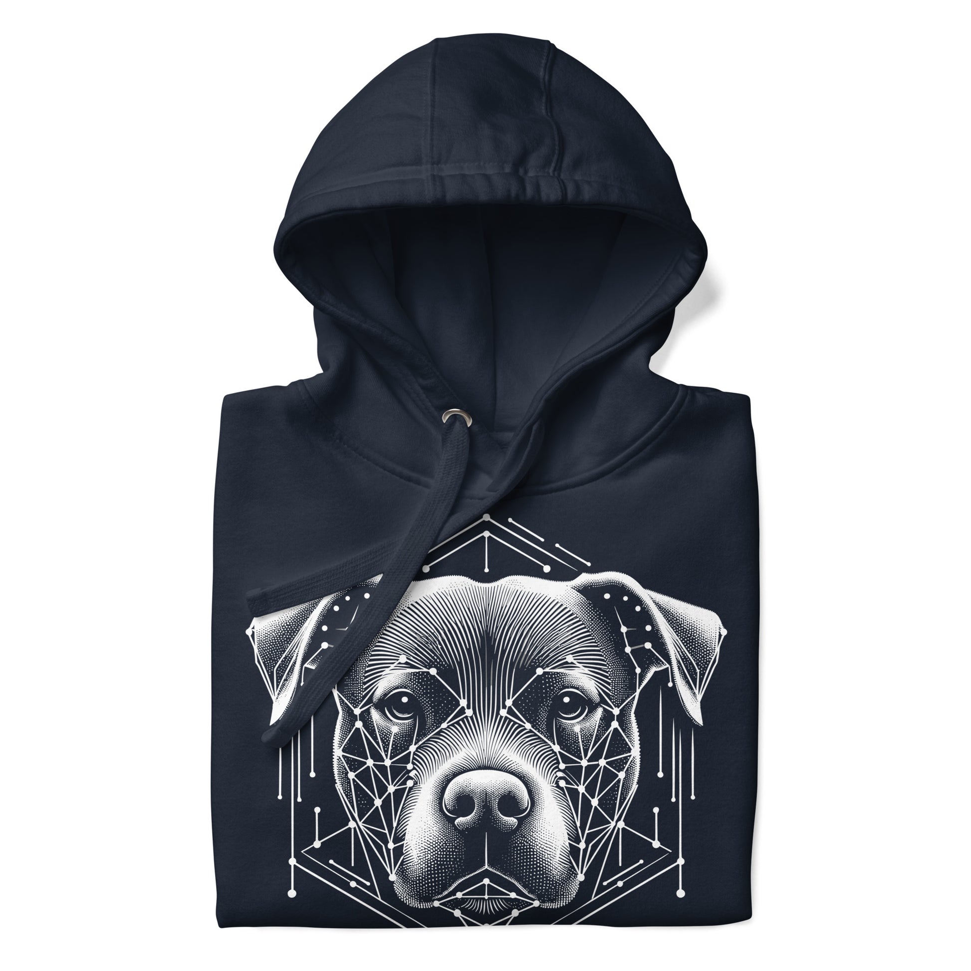 Geometric Guardian 'Don't Judge' Unisex Pitbull Hoodie - Pittie Choy