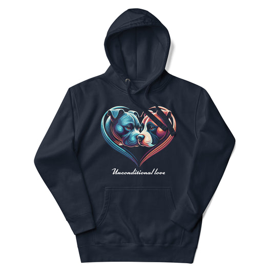 "Unconditional Love" Pitbull Hoodie - Pittie Choy