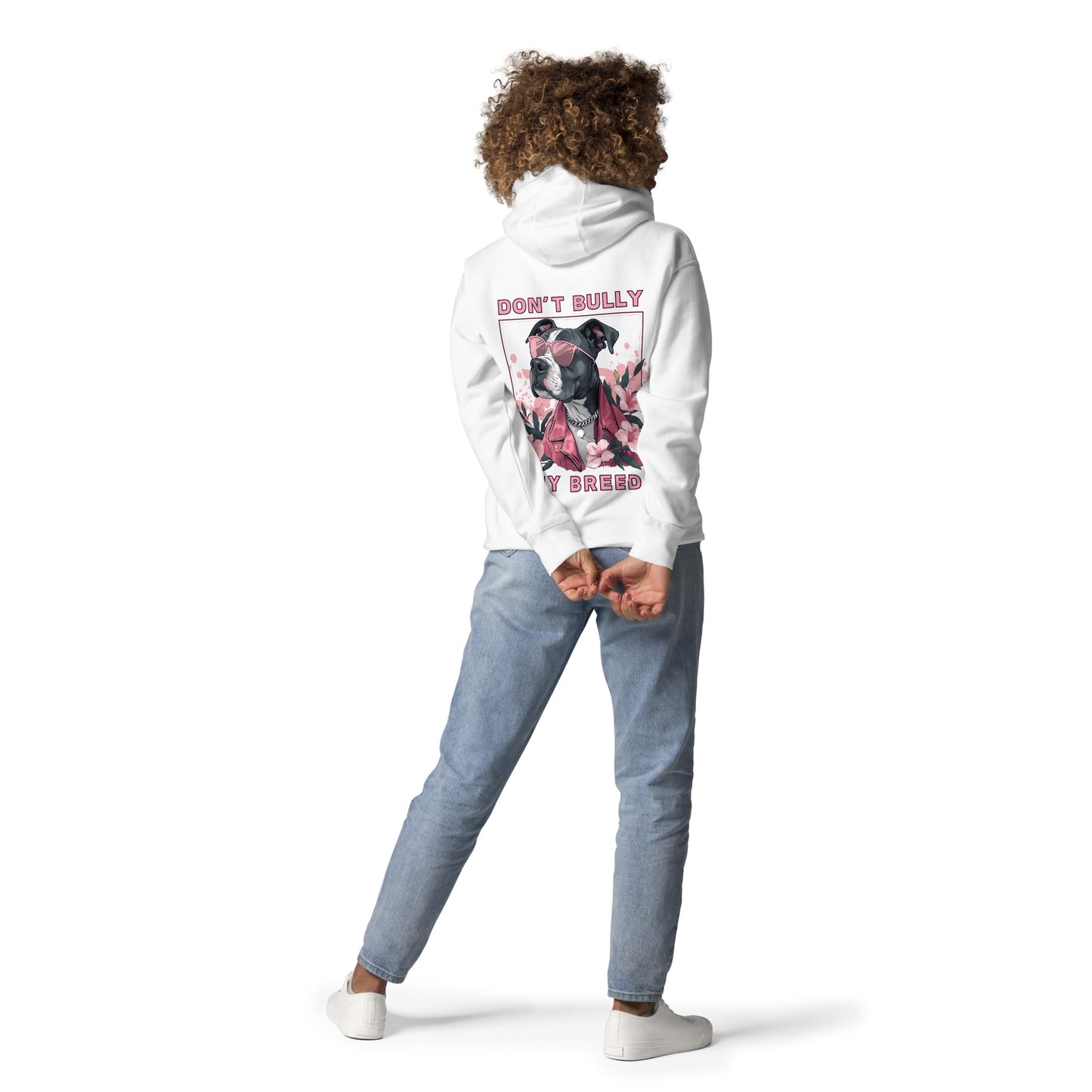 Don't Bully My Breed Floral Pitbull Hoodie – Blossom with Advocacy - Pittie Choy