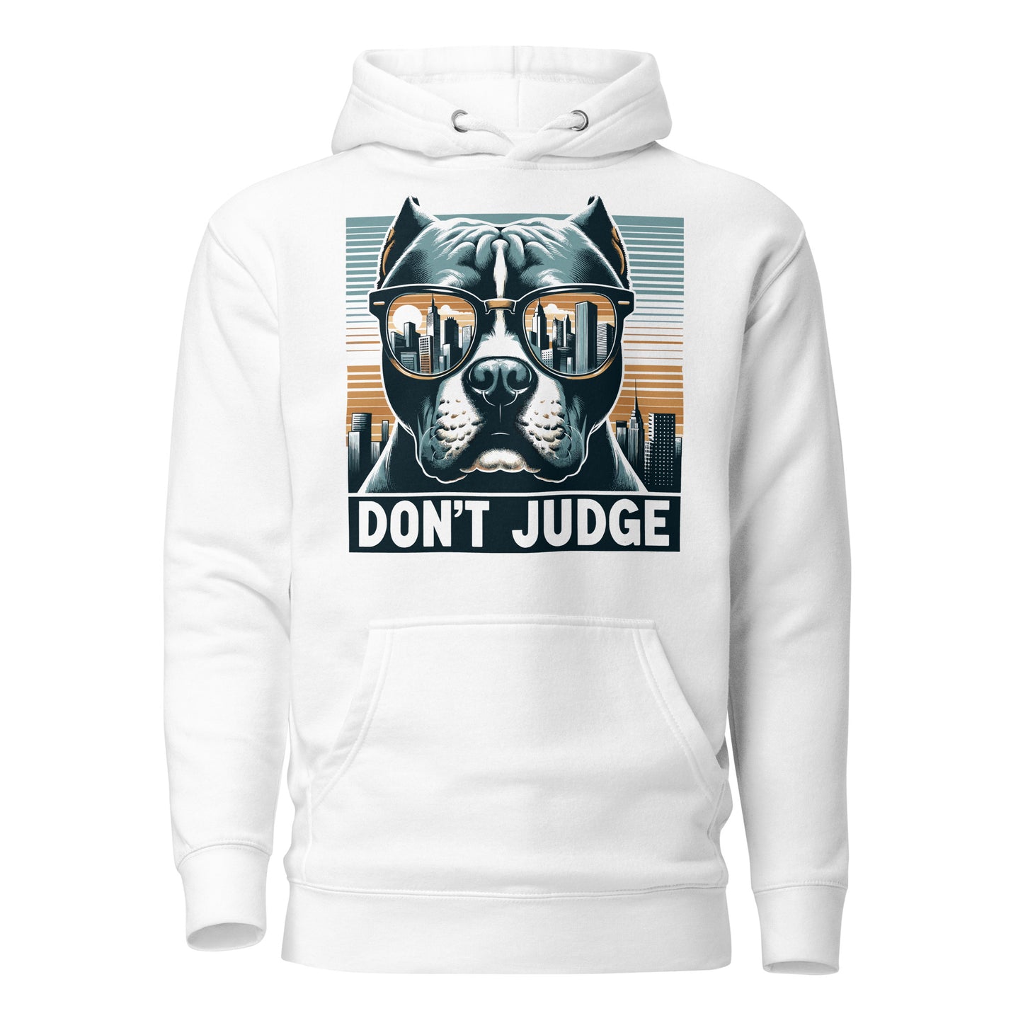 Cool Canine 'Don't Judge' Unisex Pitbull Hoodie - Pittie Choy