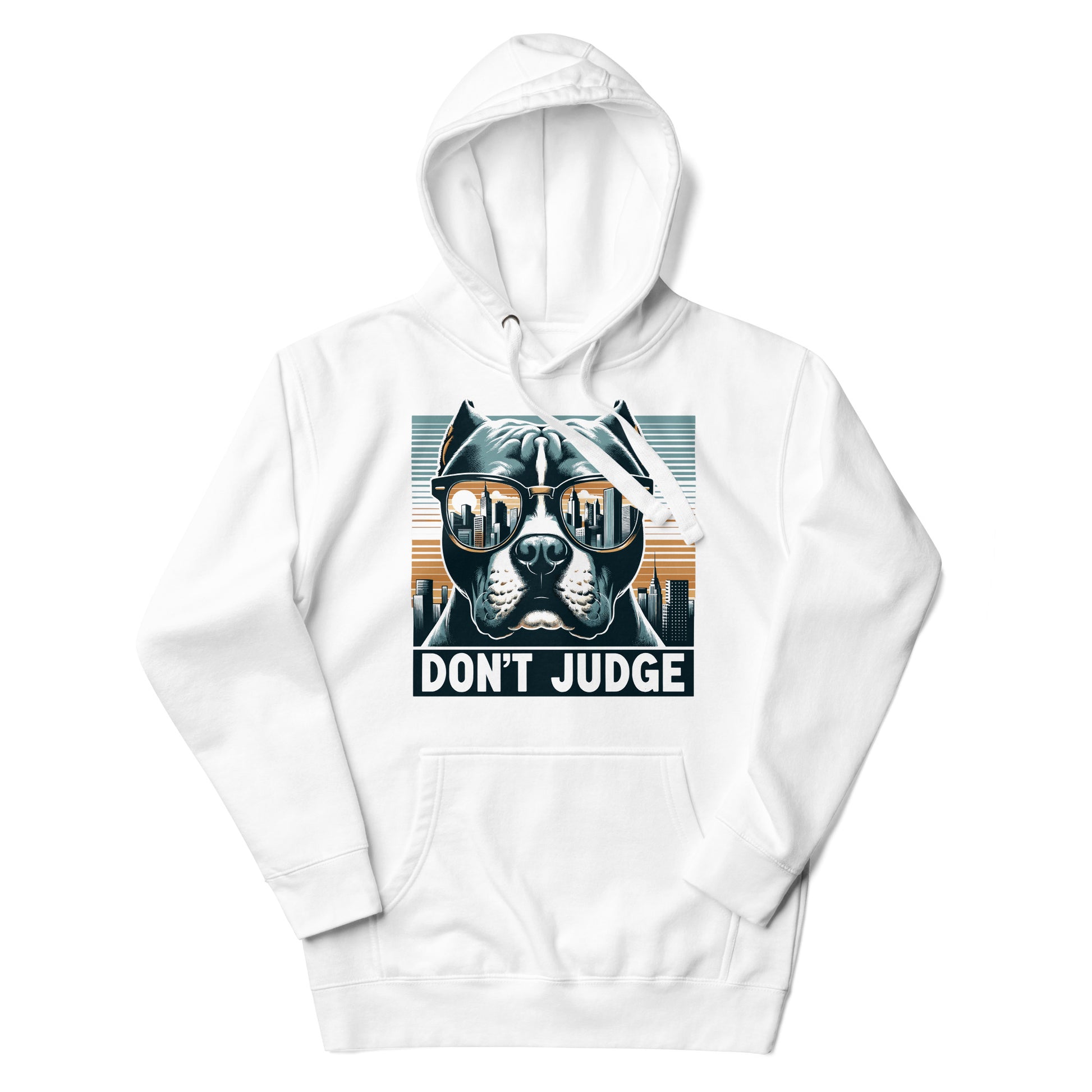 Cool Canine 'Don't Judge' Unisex Pitbull Hoodie - Pittie Choy