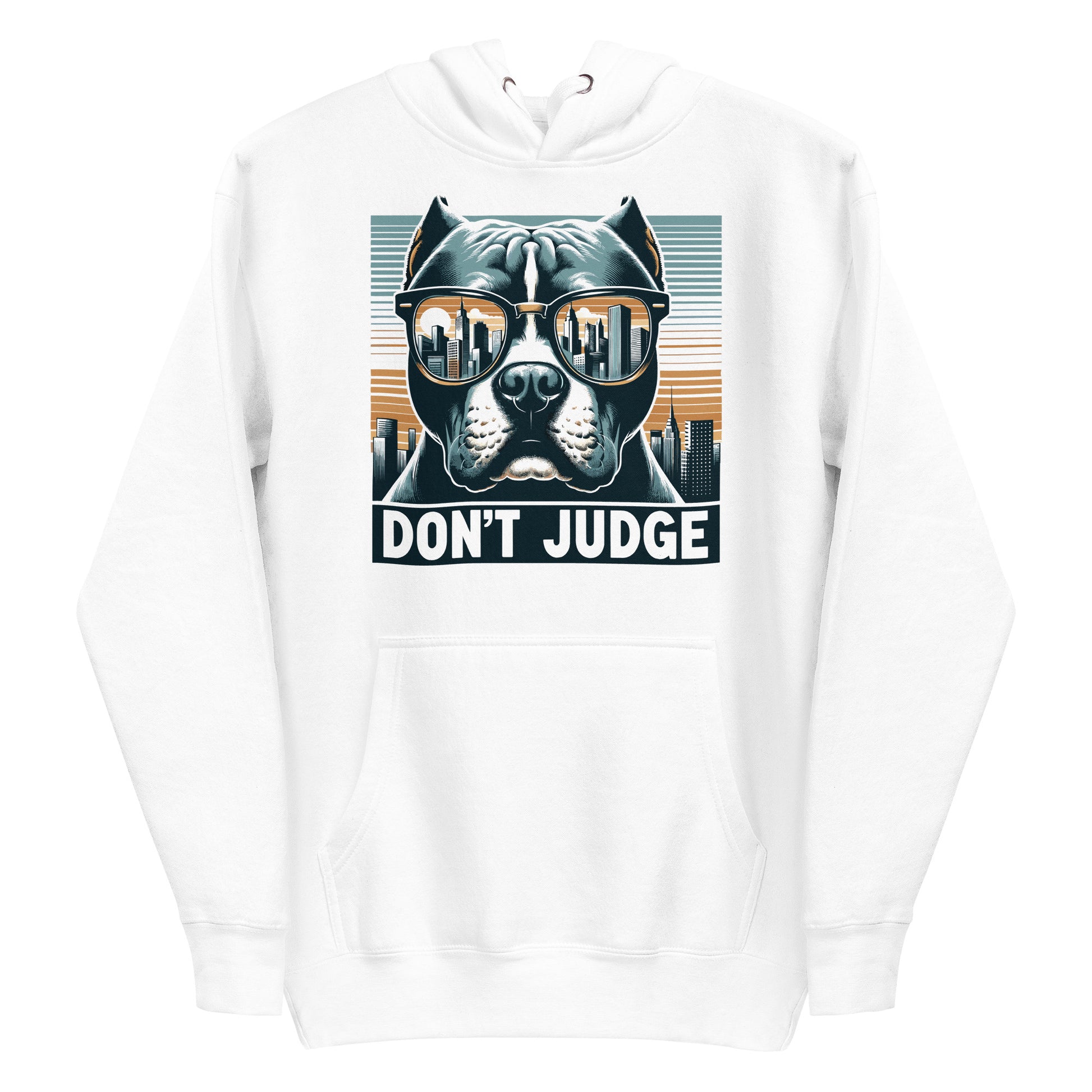 Cool Canine 'Don't Judge' Unisex Pitbull Hoodie - Pittie Choy