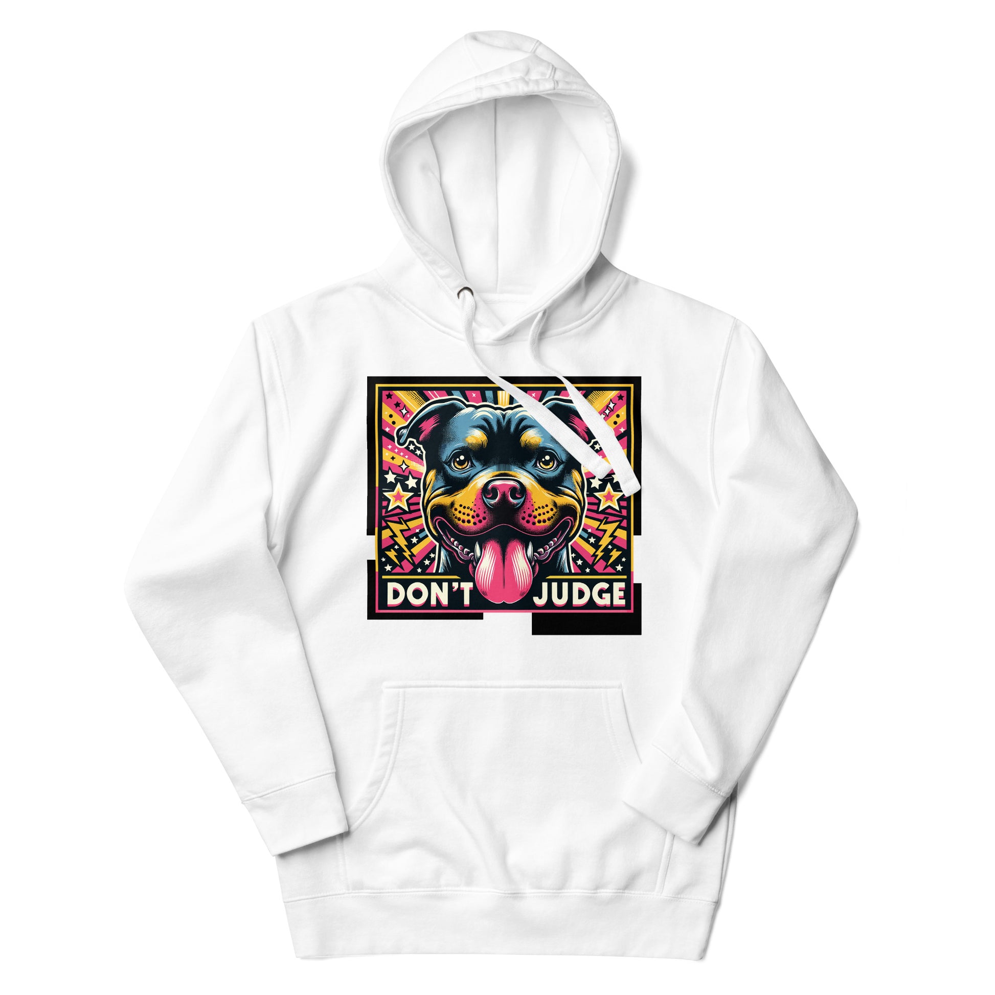 Pop Explosion 'Don't Judge' Unisex Pitbull Hoodie - Pittie Choy