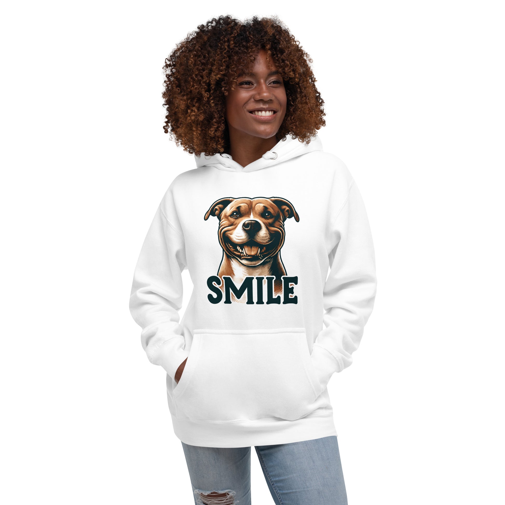 Cheerful Canine 'SMILE' Pitbull Hoodie - Pittie Choy