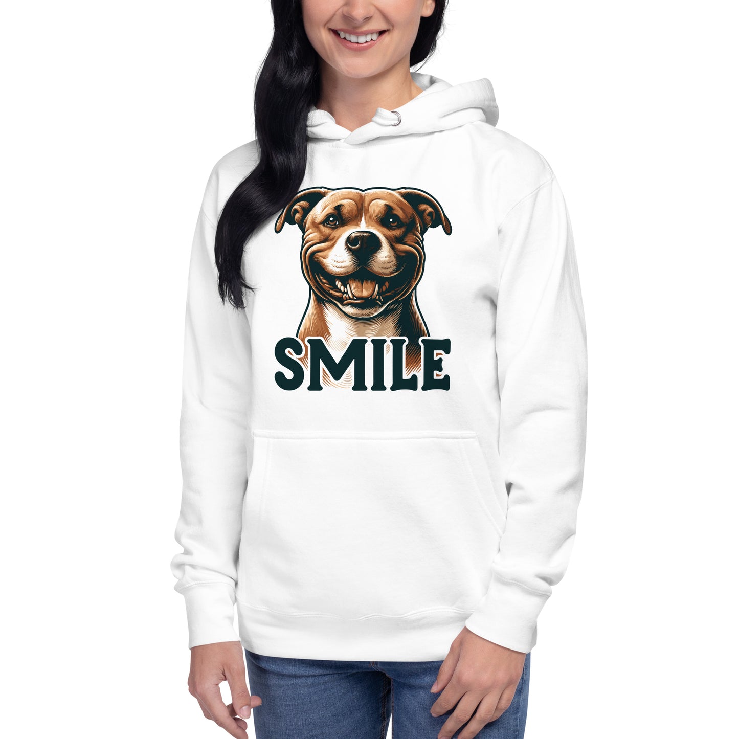 Cheerful Canine 'SMILE' Pitbull Hoodie - Pittie Choy