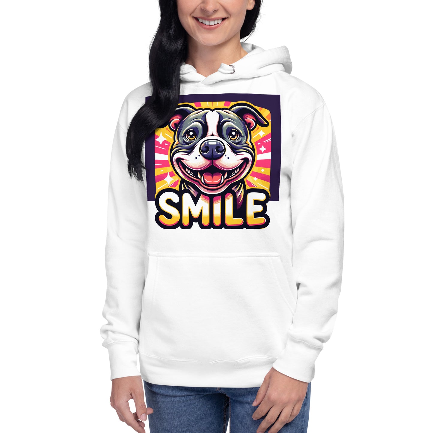 Beaming Buddy 'SMILE' Pitbull Hoodie - Pittie Choy