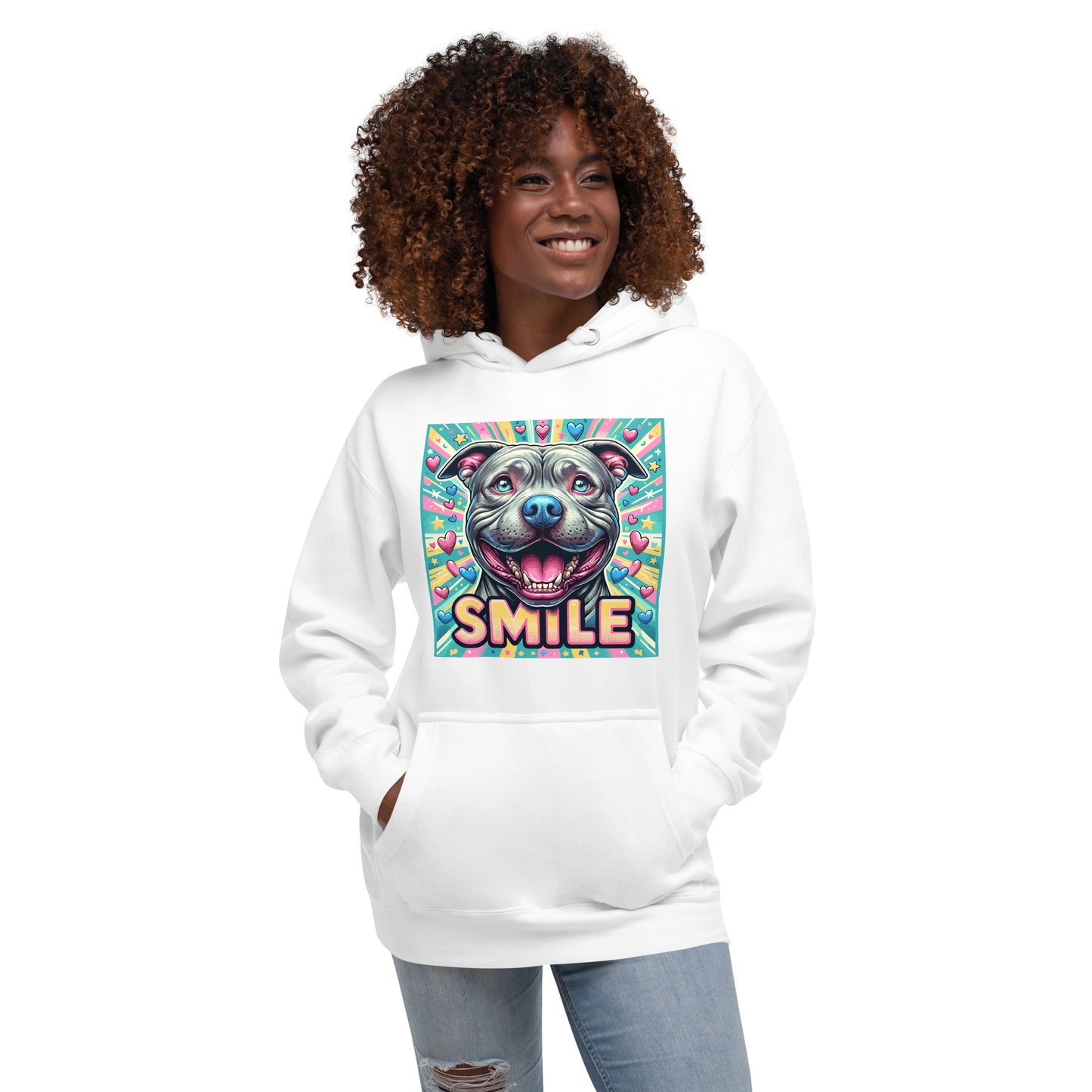 'Hearts & Smiles' Pitbull Hoodie - Pittie Choy