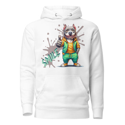 Streetwise Smiling Pitbull Hoodie - Pittie Choy