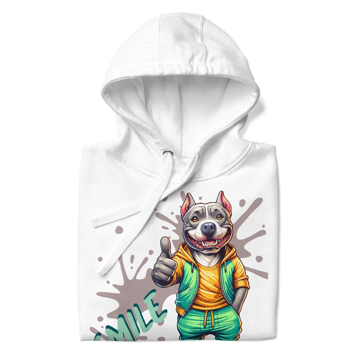 Streetwise Smiling Pitbull Hoodie - Pittie Choy