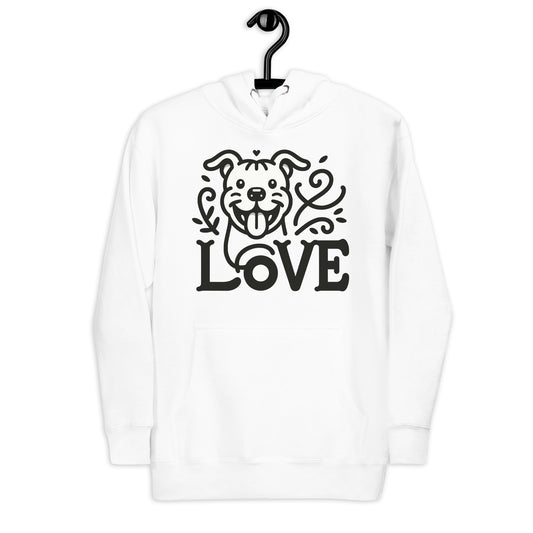 "Paws & Love" - Classic Pitbull Love Unisex Hoodie - Pittie Choy