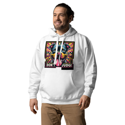 Pop Explosion 'Don't Judge' Unisex Pitbull Hoodie - Pittie Choy