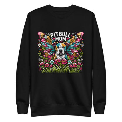 "Pitbull Mom" Enchanted Garden Premium Women's Sweatshirt - Pittie Choy